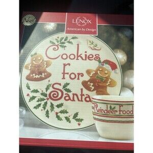 Lenox Countdown till Christmas Cookies For Santa 2-Piece Plate Mug Set